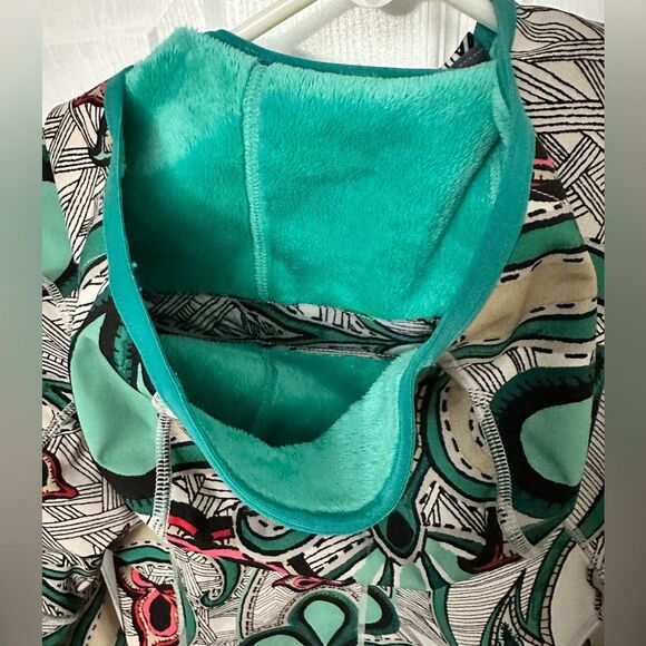 Koppen Attenda Biome Print Hooded Soft Shell Jacket Fleece Lining Small - Picture 9 of 10